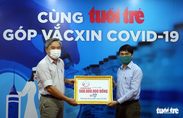 Vinacam ủng hộ 500 triệu cho chương trình 'Cùng Tuổi Trẻ góp vắc xin COVID-19'