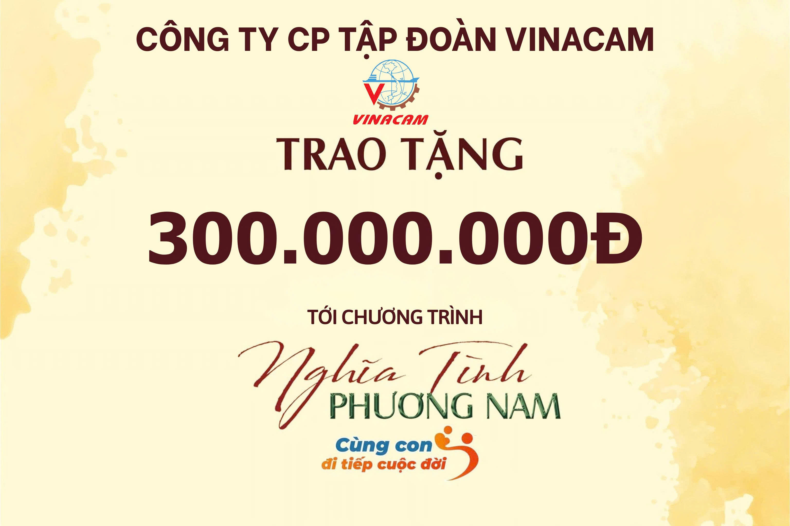 Vinacam đồng hành cùng chương trình "Nghĩa tình Phương Nam - Cùng con đi tiếp cuộc đời"