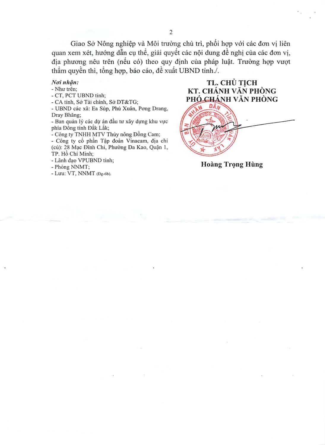 Công văn tham mưu và xử lý văn bản liên quan đến lĩnh vực nông nghiệp và Môi trường từ tỉnh Daklak