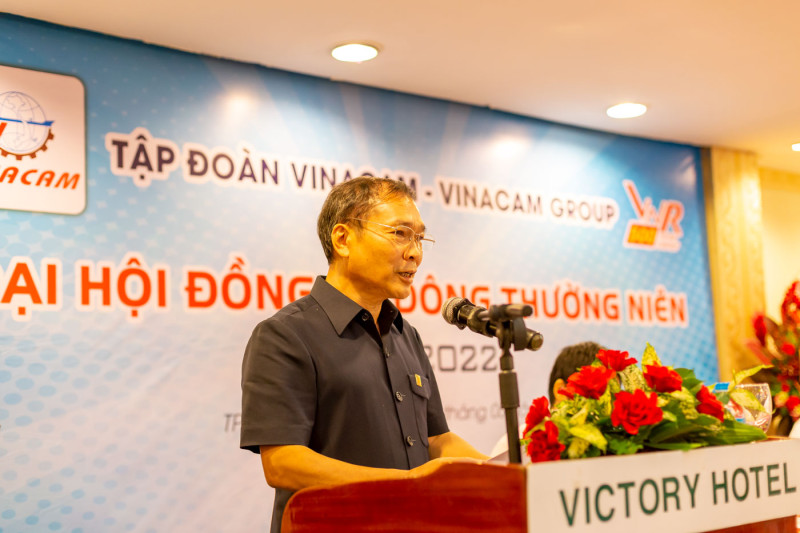 Ông Vũ Duy Hải - Chủ tịch HĐQT báo cáo với cổ đông tại Đại hội đồng cổ đông thương niên năm 202